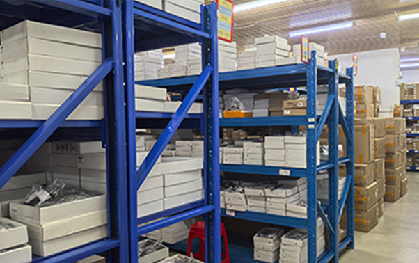 Organized watch component storage in the warehouse
